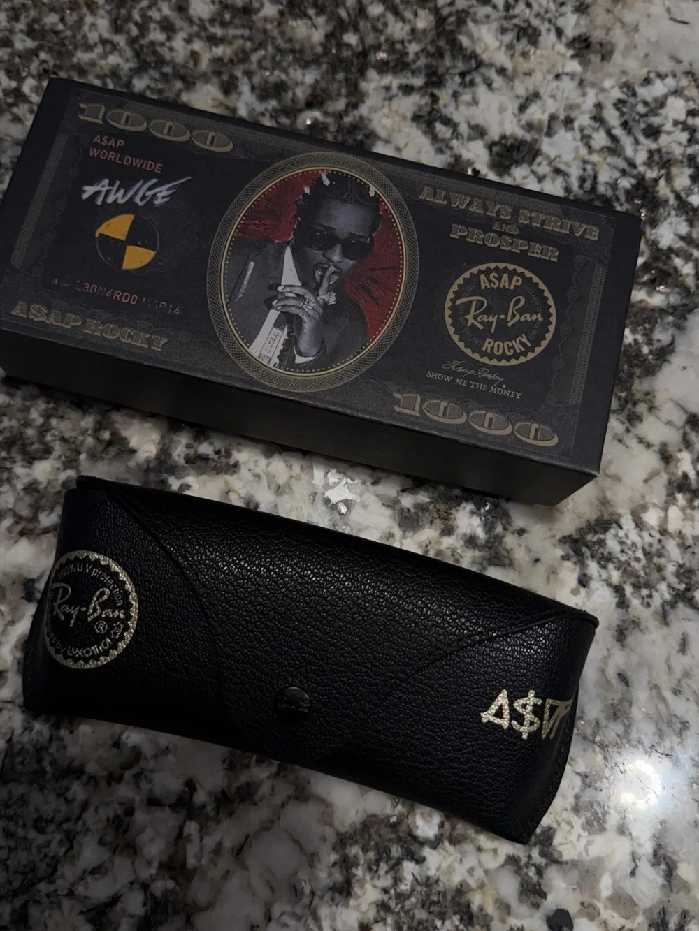 Ray-Ban Black and Gold Sunglasses Case - ASAP Rocky Edition